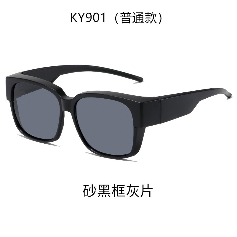 Tiktok Same Tr90 Myopia Sunglasses Set Sunglasses Driving One Mirror Dual-Use Portable Myopia Sunglasses 902 Sets