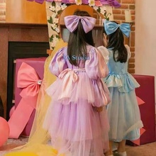 彩虹家韩版女童洋气纯棉T恤百搭#A1688紫色现货兔毛短袖夏季