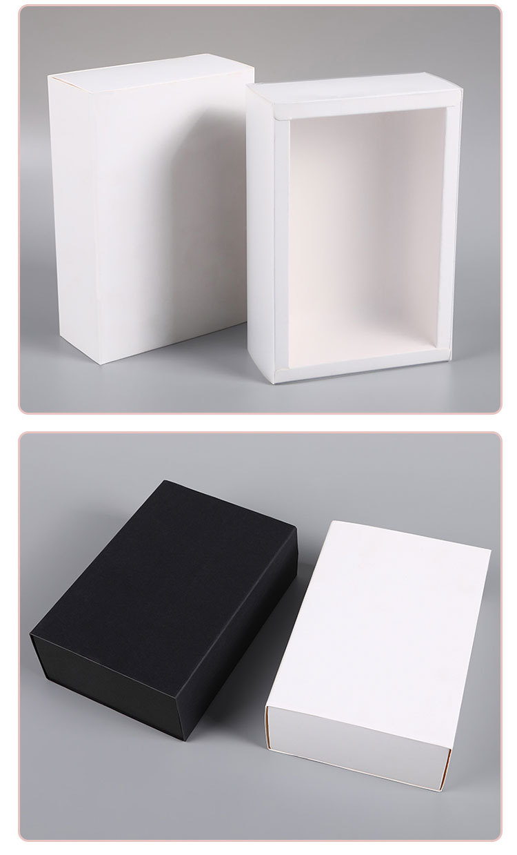 折叠白卡亚膜纸盒礼品包装盒袜子内裤包装盒抽拉式礼盒批发抽屉盒