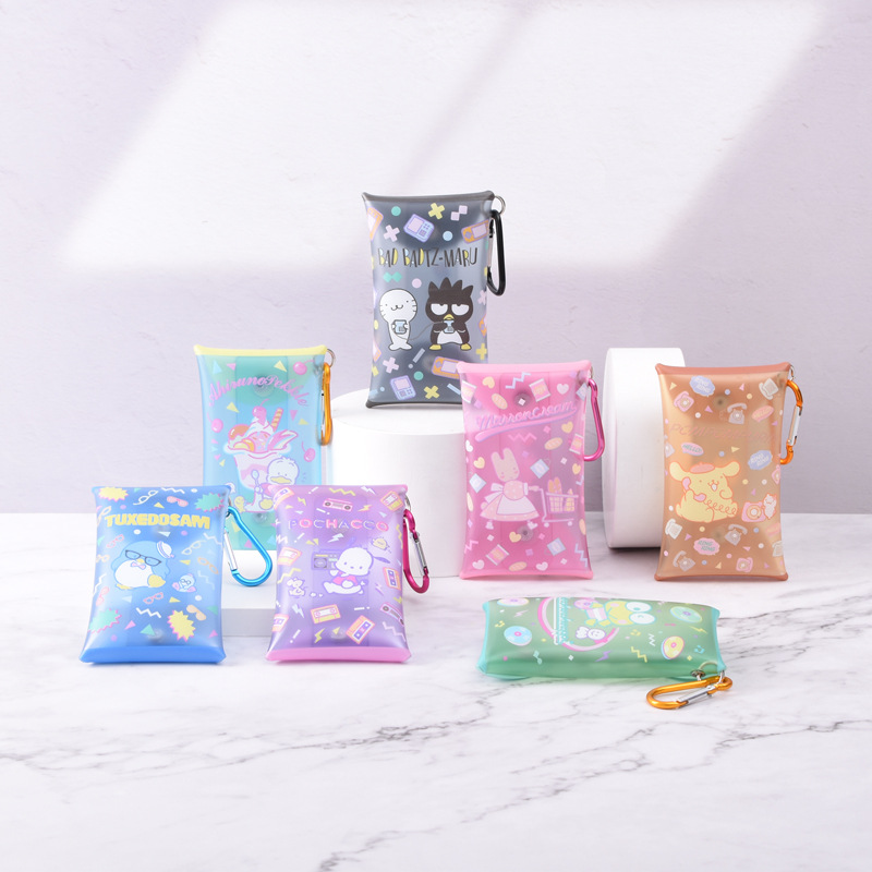 Pvc Cartoon Transparent Button Bag Change Key Earphone Bag Small Jewelry Buggy Bag Blind Box Buggy Bag Customization