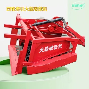 牵引式大蒜出土收获机 汽油链轨式刨蒜机 自动震土不伤皮收蒜机