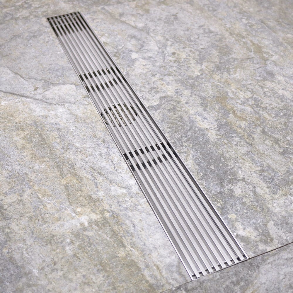 304不锈钢长条形地漏 卫生间淋浴房排水槽黑色长方形侧排