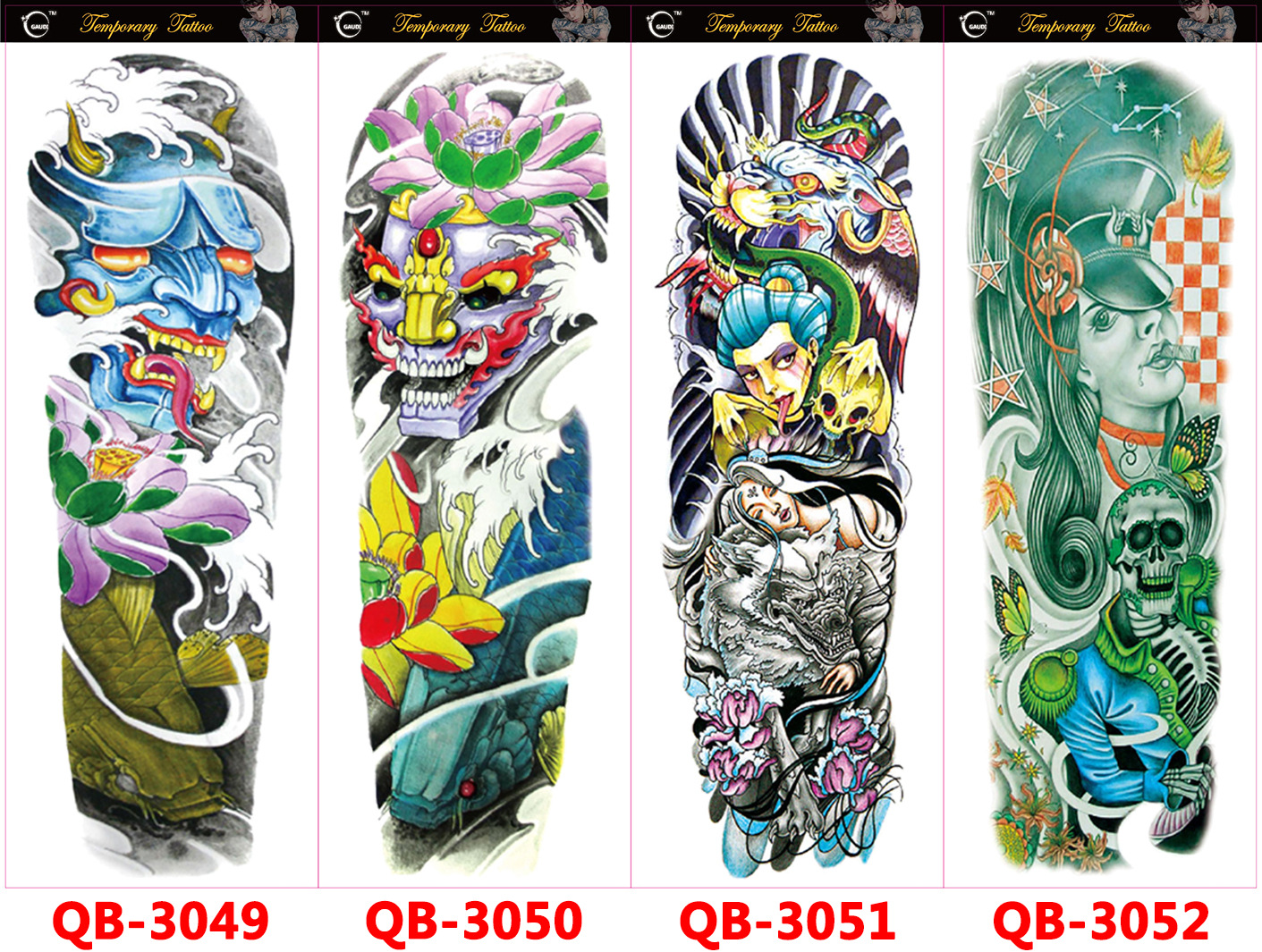 纹身贴 防水 手臂纹身贴 全臂纹身贴纸 arm temporary tattoo