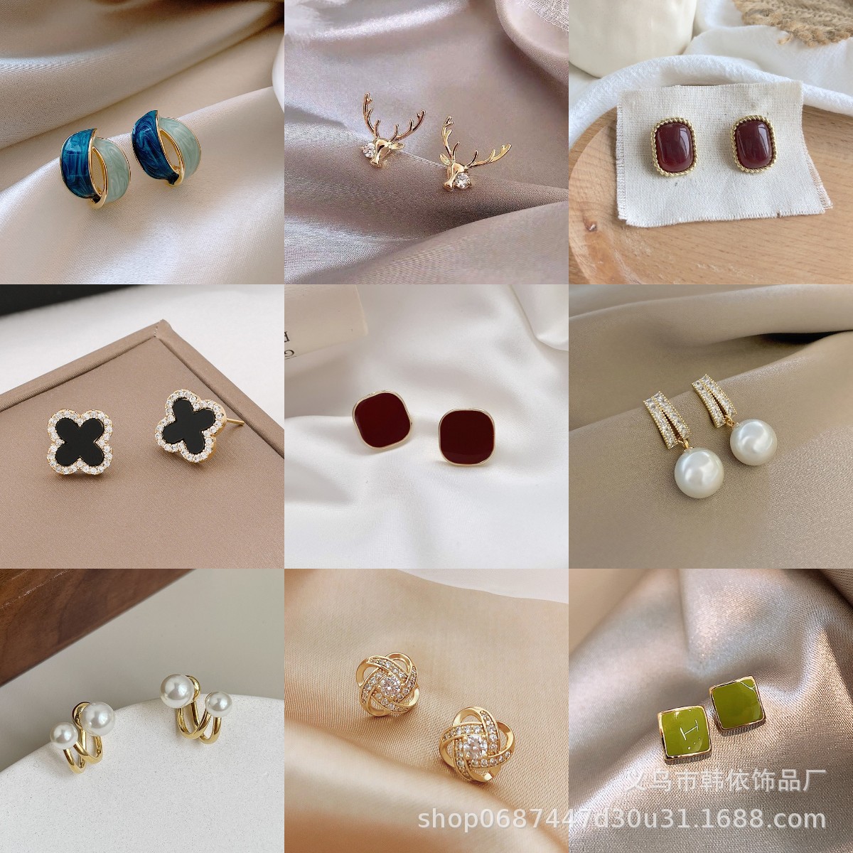 New S925 Silver Needle Stud Earrings Fashion Pearl Hot Earrings Fairy Fresh Simple Temperament Jewelry Wholesale Female