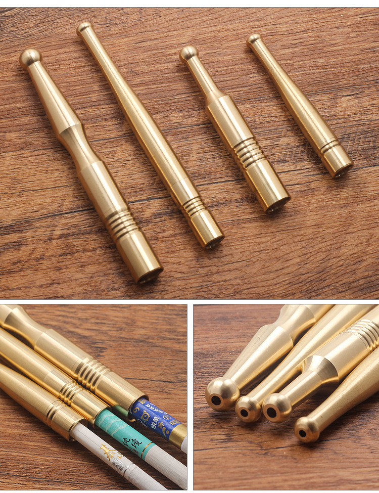 粗中细三用纯黄铜烟嘴过滤器男卷烟中细支香烟滤嘴可清洗循环型
