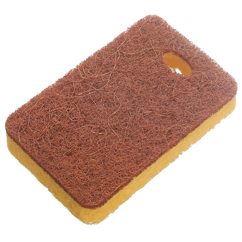 Sisal Cellulose Sponge Scouring Pad Household Kitchen Absorbent Sponge Washing Pot Dish Towel Double-Sided Spong Mop Cross Mirror