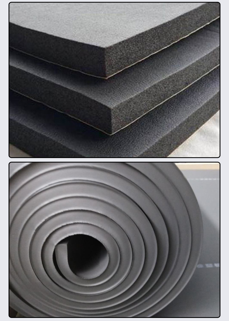 阻燃铝箔橡塑海绵板 通风管道保温橡塑板 b1级黑色橡塑保温板
