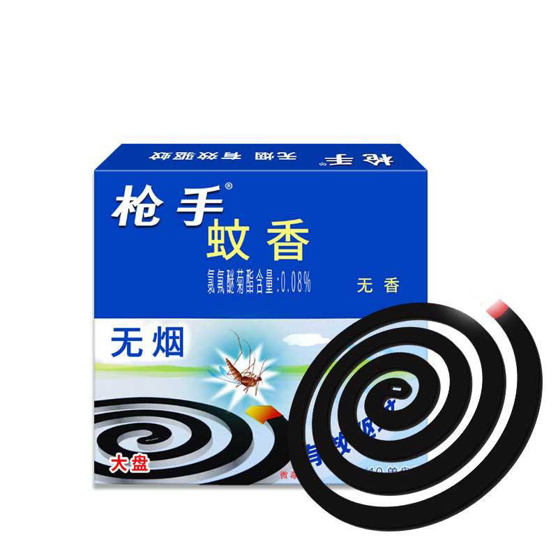 枪手蚊香驱蚊家用室内卧室防蚊叮咬 无烟蚊香10单盘一盒无香