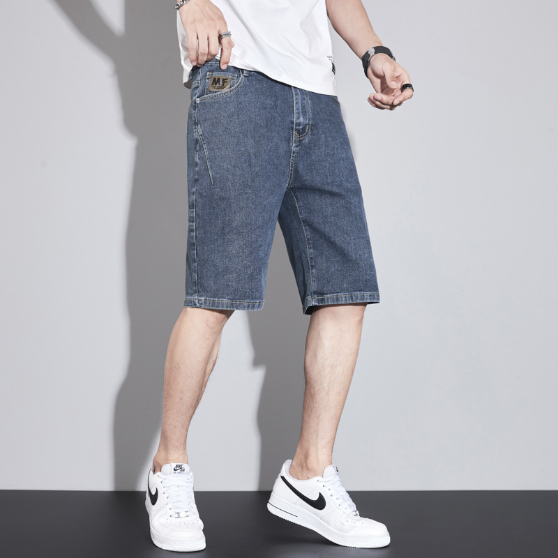 Denim Shorts Men's Summer Thin Fashion Brand Spring and Autumn Leisure Men's Clothing Outer Wear Fifth Pants Children 2023 New Mid Pants