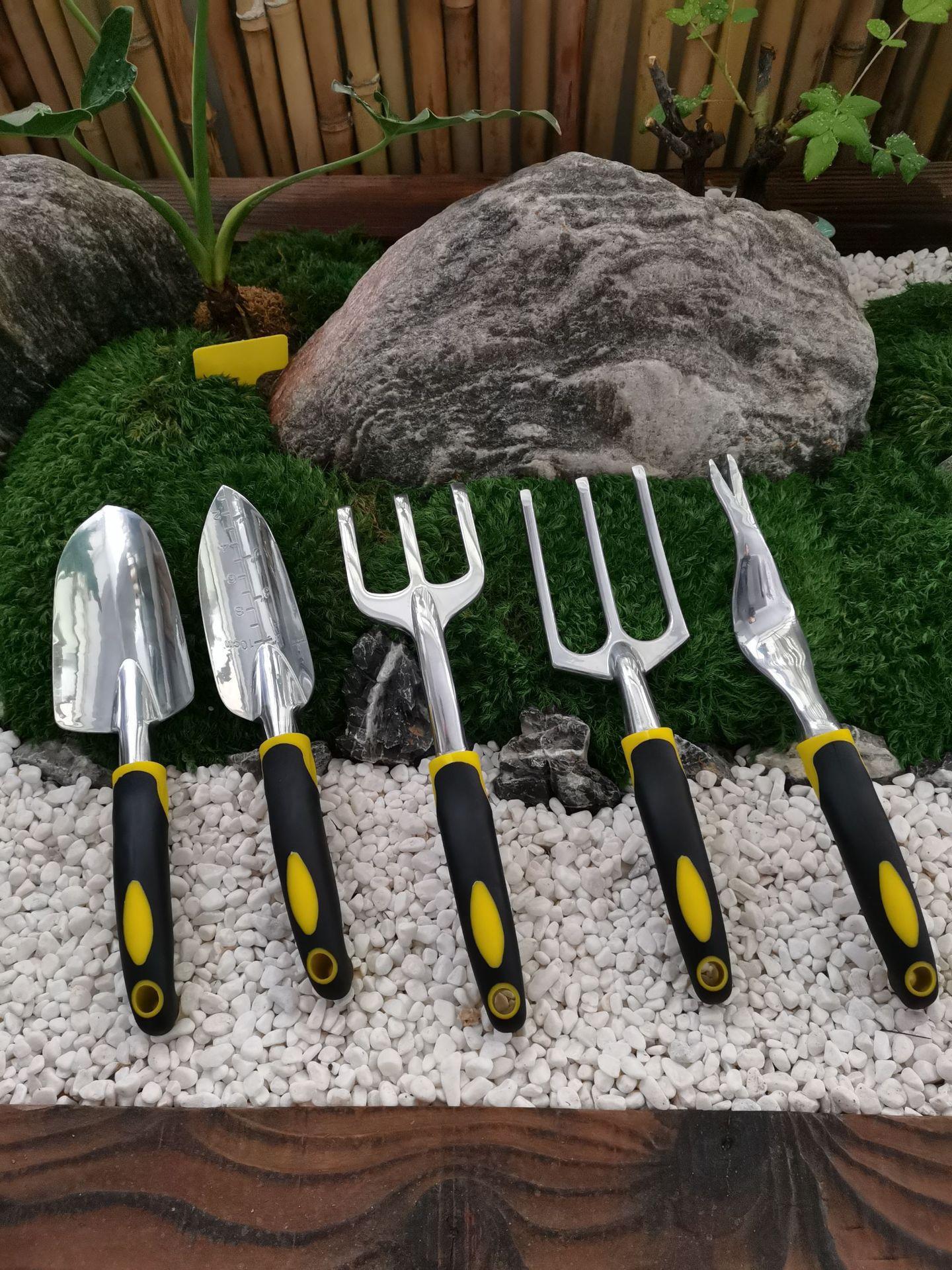 批发多肉花铲园林工具套装亚马逊组合种花种树盆栽园艺工具不锈钢