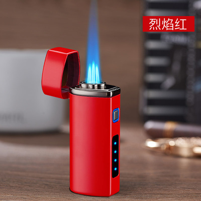 Inflatable Charging Three Torch Lighter Touch Sensing Point Cigar Creative Personal Influencer Men's Personality Gift