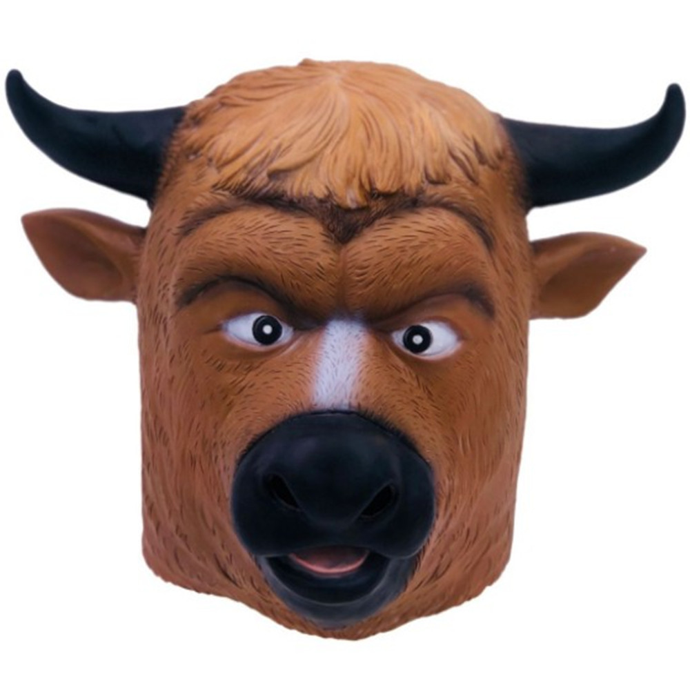 新大话西游牛魔王头套动物牛头面具黄牛乳胶道具牛年年会派对装扮