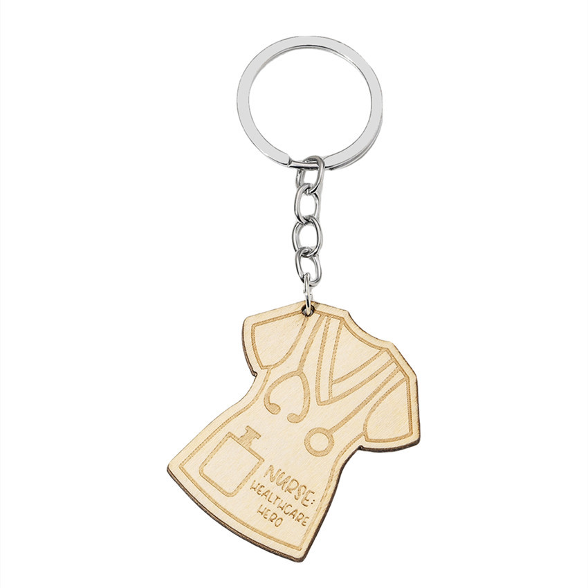 速卖通新款国际护士节钥匙扣挂件仿真护士服装听诊器挂件包配饰