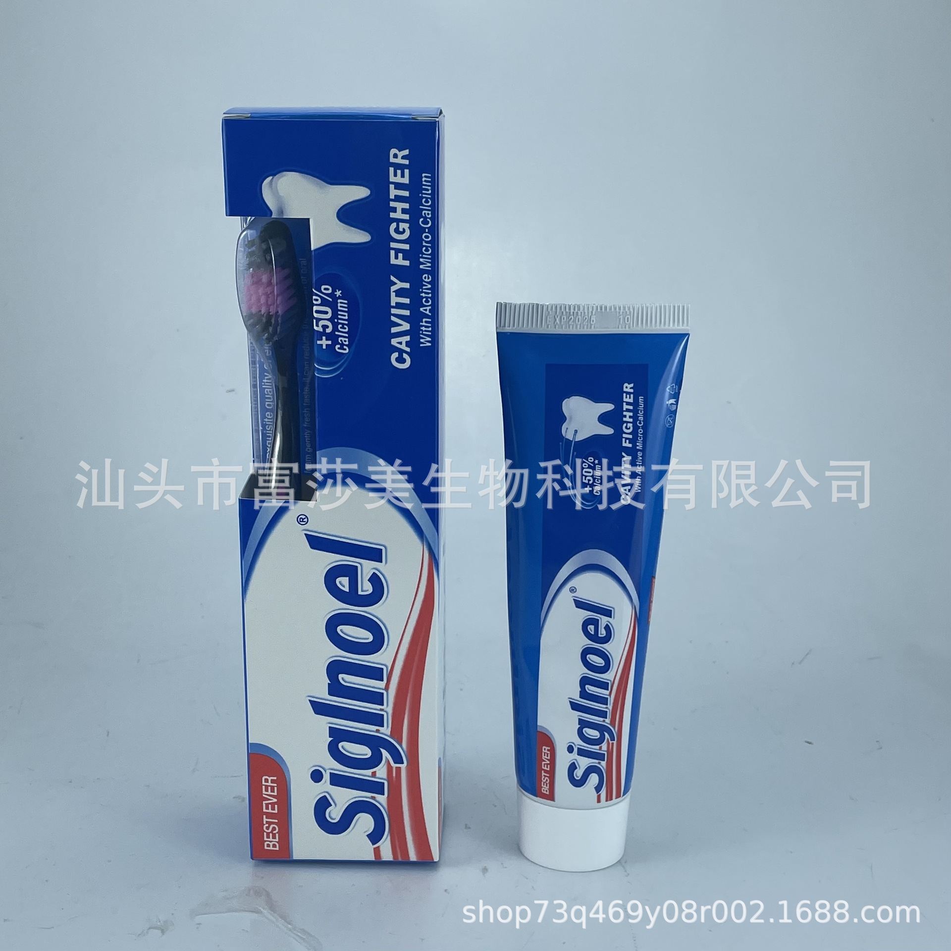 Spot Foreign Trade 100ml with Brush English Middle East Salt White Cleaning Multi-Effect Signoal Toothpaste Toothpaste