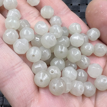 玉石散珠佘太翠路路通散珠石英岩玉桶珠散珠手链项链佛珠配件珠子