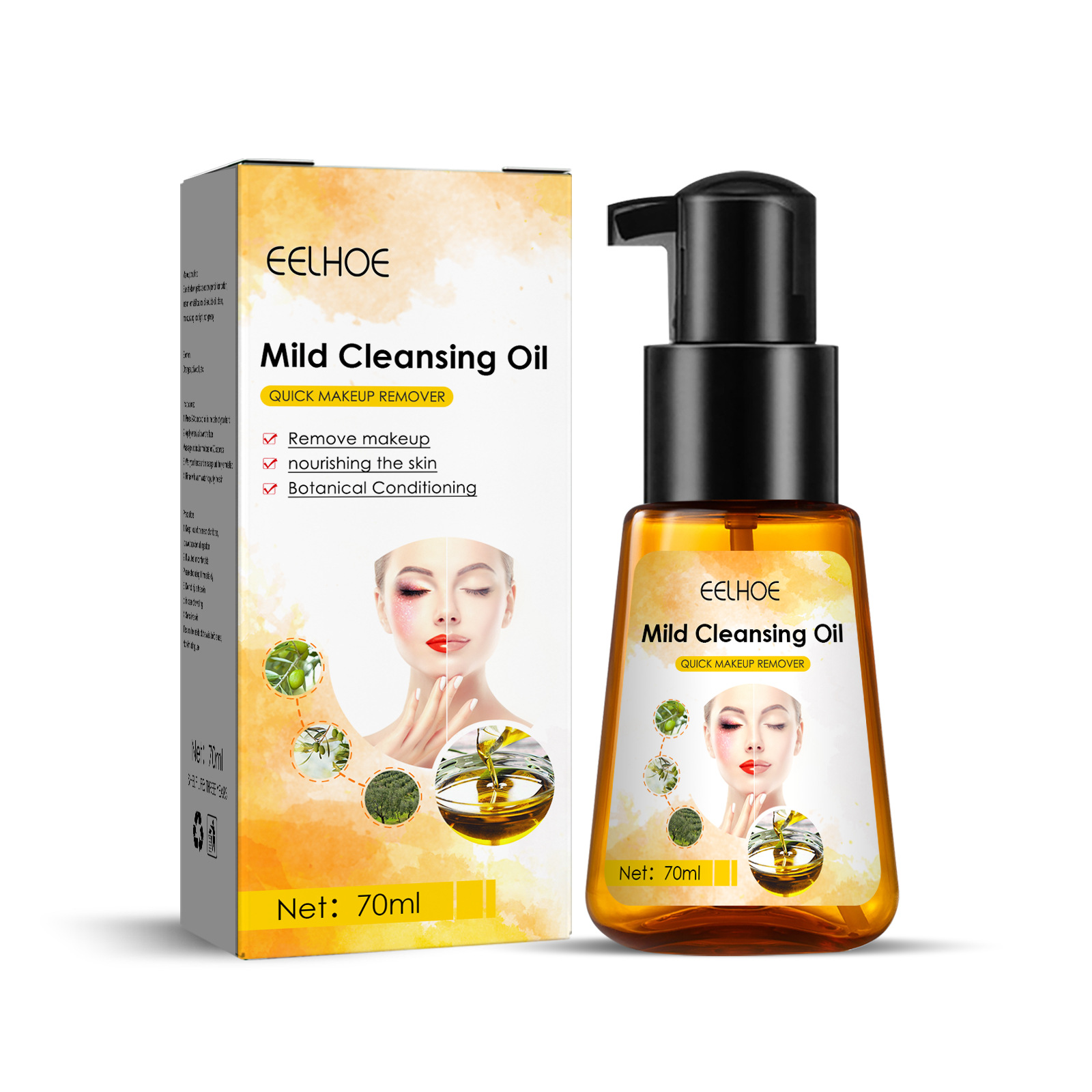 Eelhoe Cleansing Oil Mild Cleansing Oil Mild Refreshing Non-Oily Deep Cleansing Eye, Lip and Face Cleansing Oil