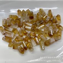 天然黄水晶黄塔晶单尖六棱柱 DIY手链吊坠挂件摆件配饰 厂家批发