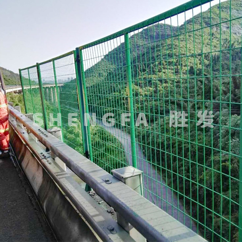桥梁防抛网 高速道路防坠落防落物网 高架桥天桥防坠菱形框架护栏