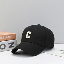 2024新款高品质棒球帽男女同款韩版字母小c硬顶鸭舌帽棉运动帽子