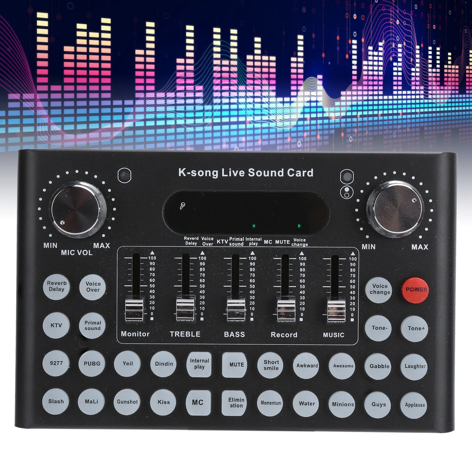 f007英文版声卡直播唱歌喊麦设备手机电脑通用网红主播