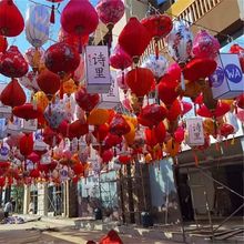 户外广告灯笼高档钻石越南复古宫灯中国风防水古风景区装饰绸布灯