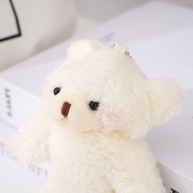 Factory Wholesale Blush One-Piece Bear Plush Puppet and Doll Bear Toy Doll Night Market Bag Keychain Pendant