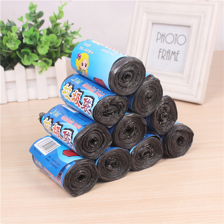Colorful Thickened Disposable Garbage Bag Household Drawstring Plastic Bag Portable Automatic Loose Mouth 15 Pieces