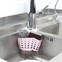 水沥水篮水龙头海绵置物架洗菜盆洗碗水池厨房小用品收纳挂袋黎