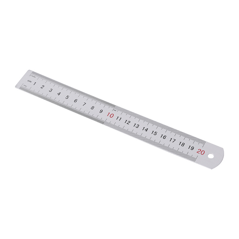 Chenguang Straight Steel Ruler Student Thickened Ruler Stainless Rule Aluminum Alloy Measuring Tool Metal Ruler 20/30cm