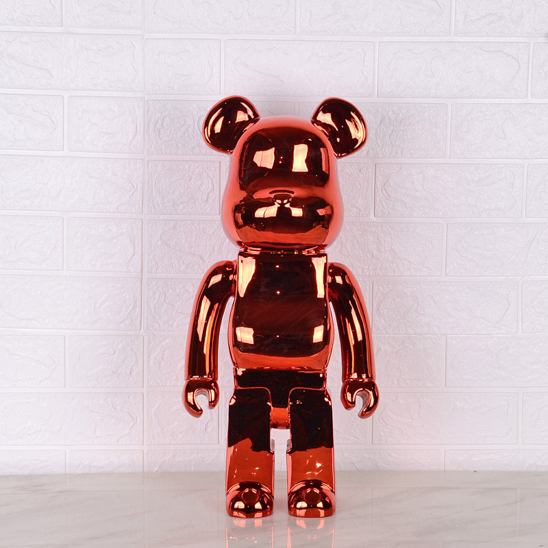 kaws暴力熊公仔卡通玻璃钢雕塑 网红落地公仔客厅店面公仔大摆件