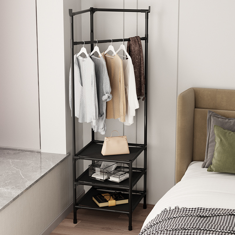 Corner Simple Coat Rack Clothes Hanger Floor Bedroom Bedside Storage Corner Storage Overnight Hanging Clothes Rack