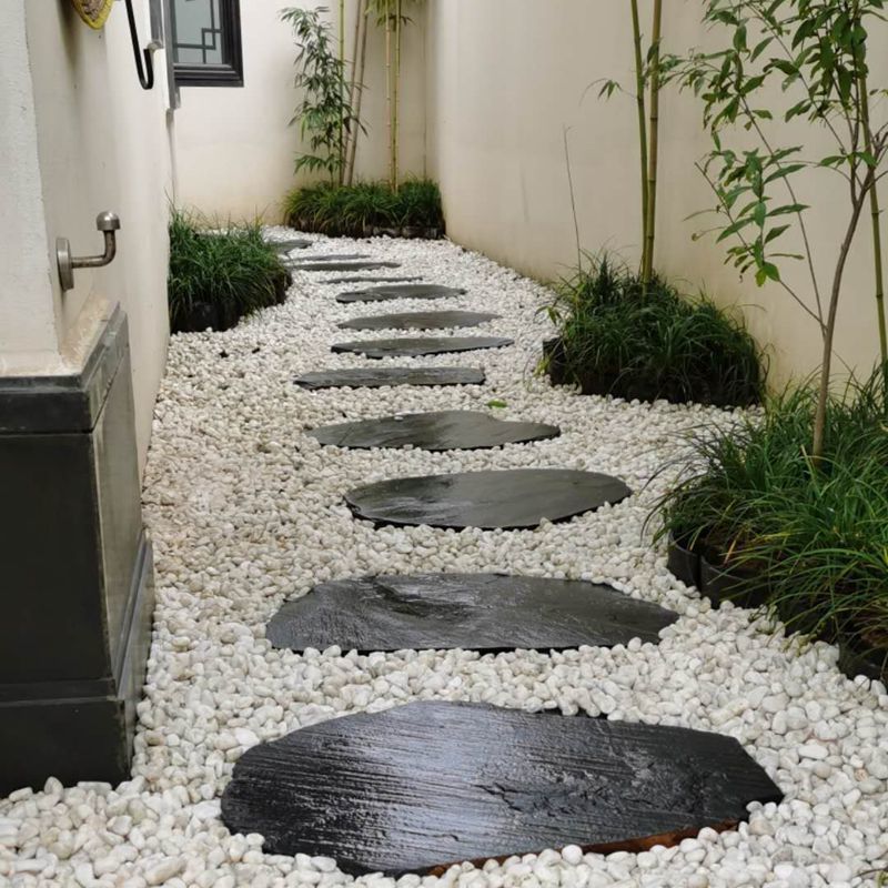 汀步石青石板踏步石花园步草坪垫脚石户外庭院脚踏石公园林铺路石
