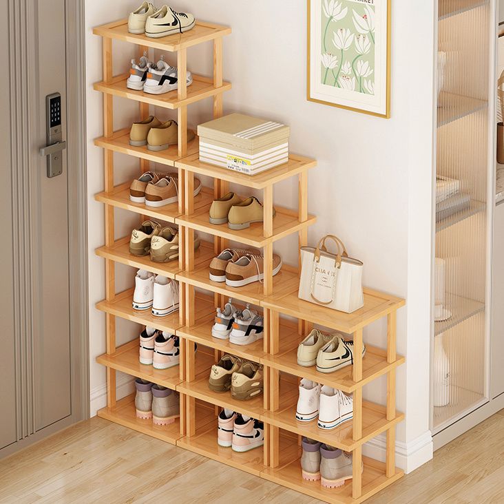 Shoe Rack Door Simple Multi-Layer Bedroom Dorm Bamboo Storage Economical Small Shoe Cabinet Storage Rack Storage Fantastic