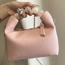 小众设计感珍珠手提包包女2024新款高级感链条斜挎包小清新水桶包
