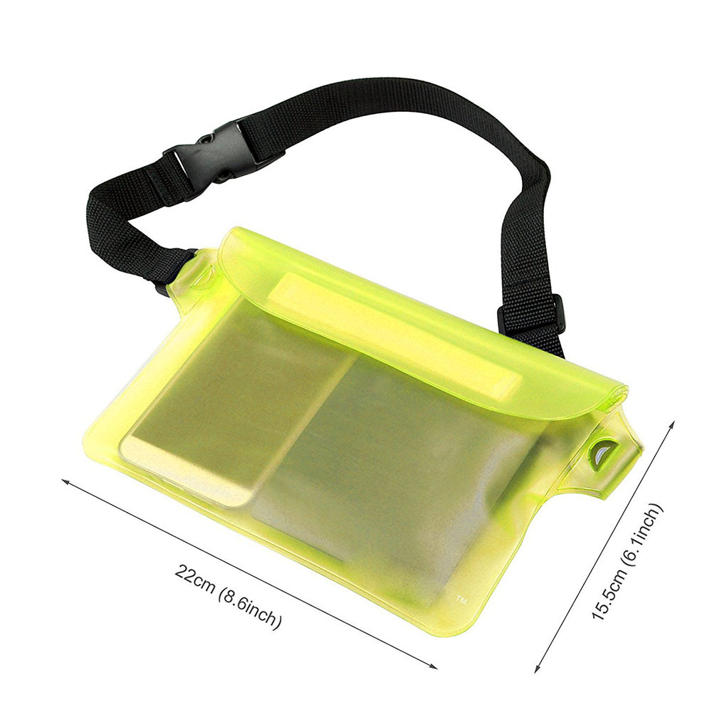 Transparent Waterproof Waist Bag Outdoor Sports Drifting Beach Black Waterproof Pvc Bag Universal Waterproof Fabric Mobile Phone Bag