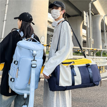 韩版时尚户外休闲双肩旅行包女单肩手提大容量行李包男短途旅行袋