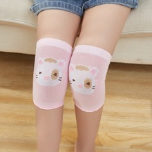 夏季防滑现货粉色猫咪棉薄款卡通动漫宝宝儿童护膝袜套