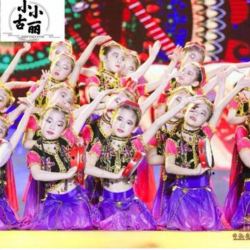 六一儿童节新疆舞蹈演出服儿童少数民族维吾尔族古丽舞蹈演出服装