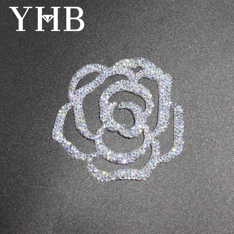 Three-Dimensional Crystal Decorative Cloth Multi-Color Flower Pattern Customization Hot Pressing Self-Adhesive Panel Pressing Clothing Icon