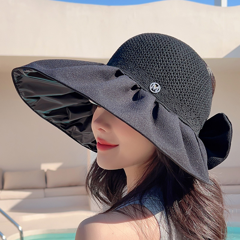 New Korean Fisherman Hat Big Brim UV Protection Beach Hat Sun Hat Female Straw Hat Breathable Summer Trendy