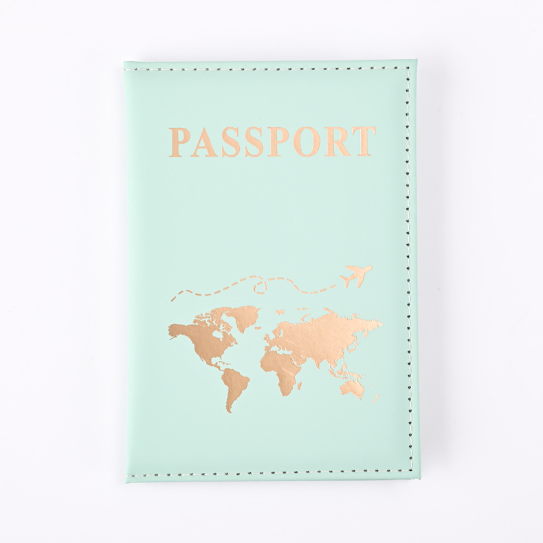 Plain Skin Pu Passport Cover New Passport Protective Cover Passport Clip Ticket Holder Passport Storage Book