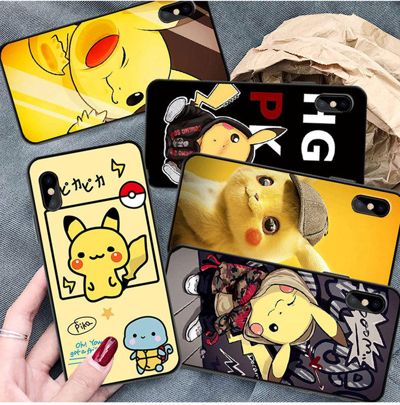 皮卡丘手机壳适用于苹果12小米11华为nova8卡通可爱三星定制批发