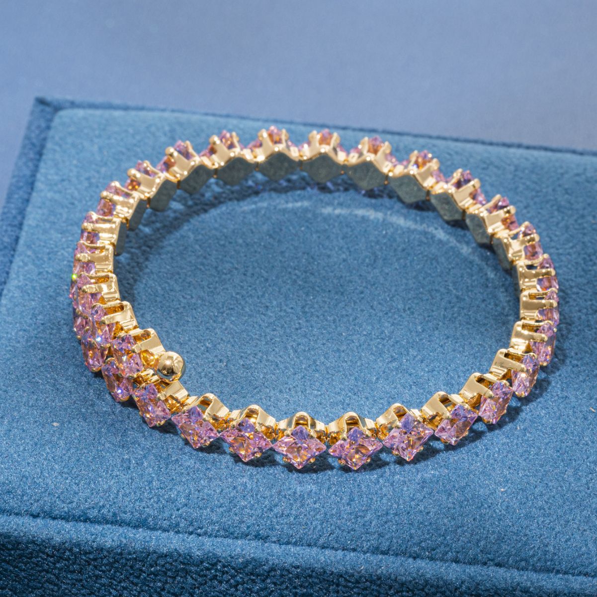 Square Pink Zirconium Bracelet