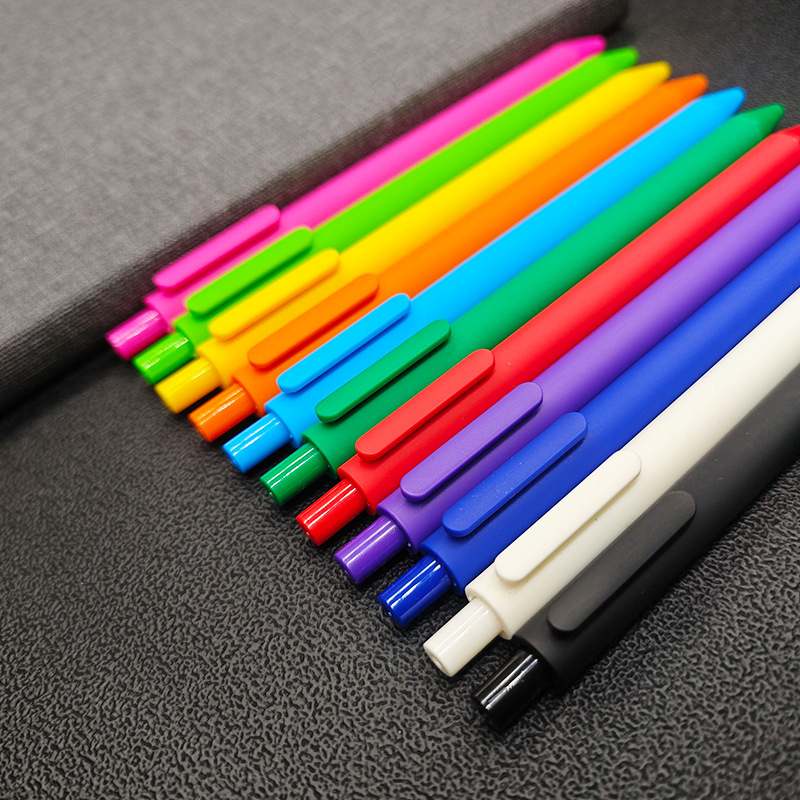 Gel Pen Customized Logo Advertising Marker Printing Customized Macaron Color Press Ball Pen Carbon Pen Gift Pen Wholesale
