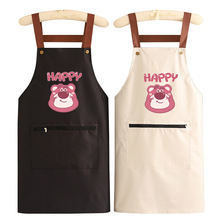 时尚简约防水防油围裙女家用厨房餐饮上班工作服定logo印字围腰