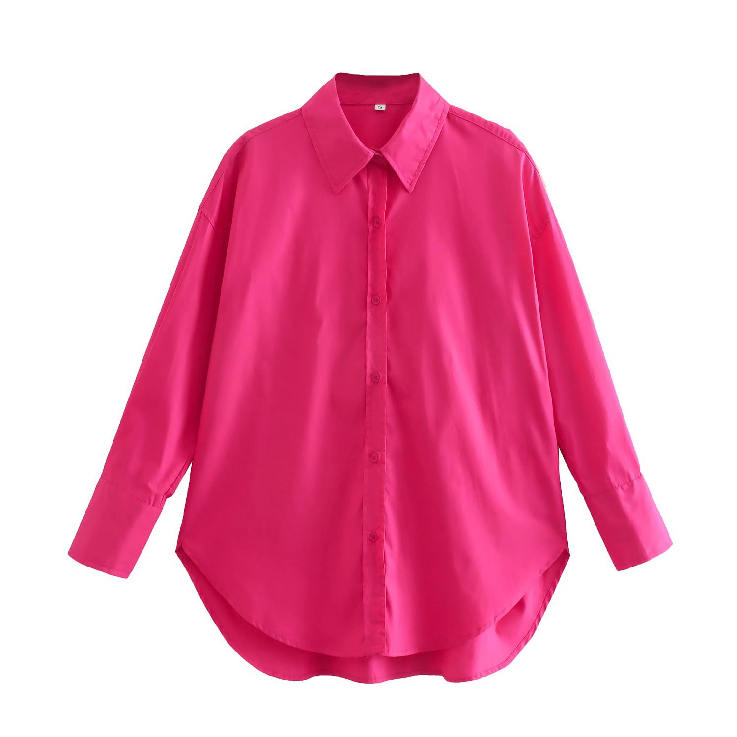 玫红色上衣春装