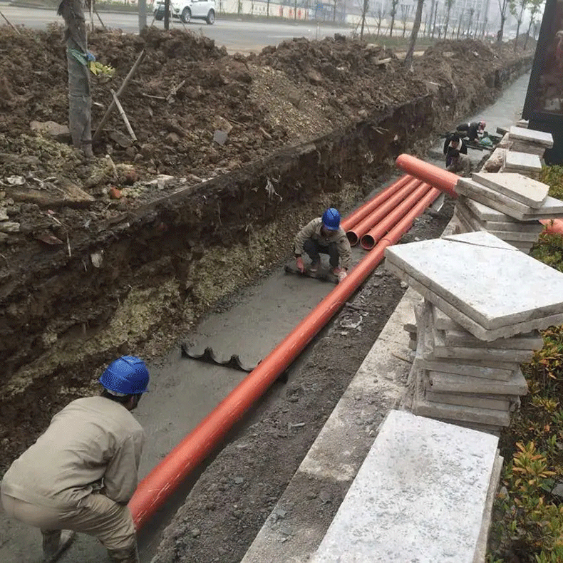 【湖南岳阳】橘红电缆保护套c-pvc穿线排管埋地下高压电线保护管