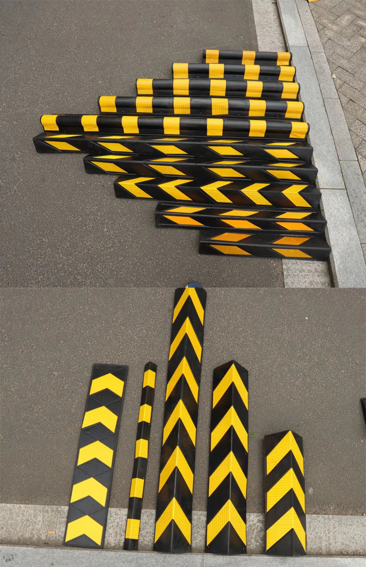 橡胶护角车库防撞条反光条墙角保护条护墙角车库护角条转角墙保护