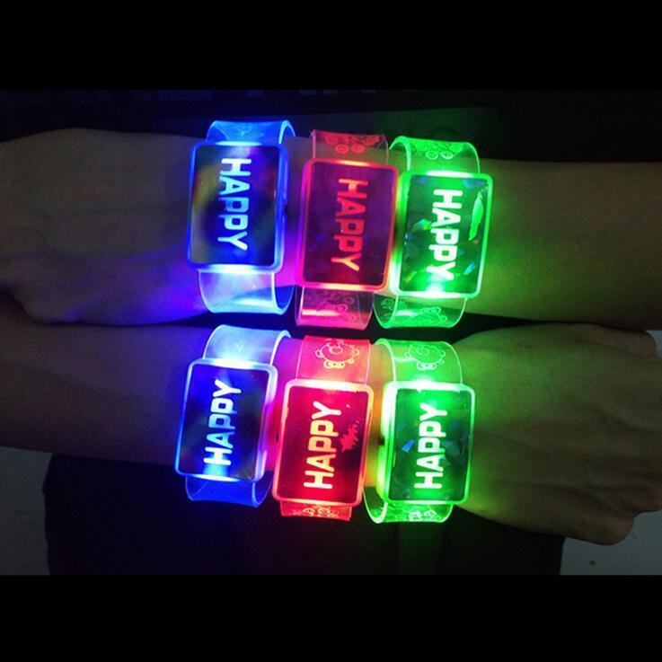 Creative Happy Luminous Bracelet Flash Bracelet Luminous Concert Dance Performance Props Children's Watch Toy