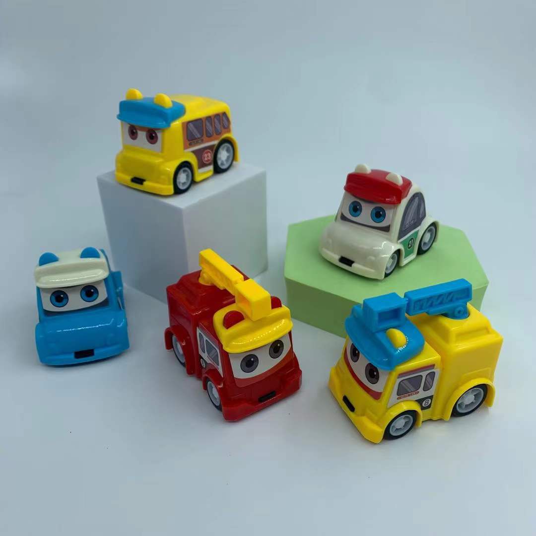 澄海小玩具 回力卡通工程车 轿车校巴车抖音快手直播带货地摊玩具